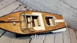 Vintage riviera speed boat model vintage 1930's design. Large vintage speed boat