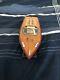 Vintage Wood Inboard Runabout Boat/ Stand Chris Craft Model Boat