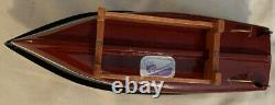 Vintage wood runabout two-seater Chris Craft model boat