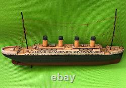 Vintagw Handmade Wooden Titanic Boat Model