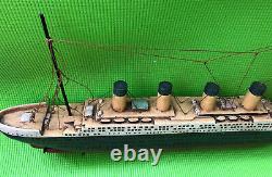Vintagw Handmade Wooden Titanic Boat Model