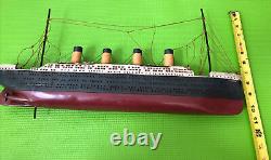 Vintagw Handmade Wooden Titanic Boat Model