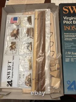 Virginia Pilot Boat 1805 Wood Model Kit Artesa Latina Vintage 1982 New In Box