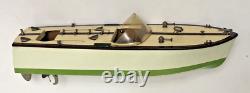 Vitage ITO Model Speedster Wood Boat Battery Operated- Runs