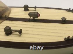 Vitage ITO Model Speedster Wood Boat Battery Operated- Runs