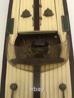 Vitage ITO Model Speedster Wood Boat Battery Operated- Runs