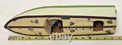 Vitage ITO Model Speedster Wood Boat Battery Operated- Runs