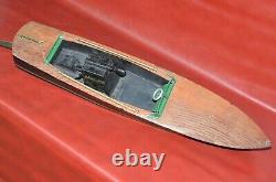 Vtg 1920s SEAWORTHY BOATS Wooden Toy Model 73 Wind Up Flying Yankee 26 Pond