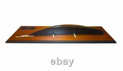 Vtg 30 Half Hull Ship Large Boat Solid Wooden Model TABOR Boy USS Constitution