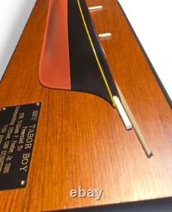 Vtg 30 Half Hull Ship Large Boat Solid Wooden Model TABOR Boy USS Constitution