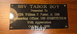 Vtg 30 Half Hull Ship Large Boat Solid Wooden Model TABOR Boy USS Constitution