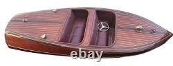 Vtg 60s Woody BoatModelMahoganyChris Craft Hacker Classic Style Runabout18