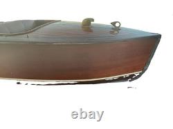 Vtg 60s Woody BoatModelMahoganyChris Craft Hacker Classic Style Runabout18