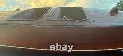 Vtg 60s Woody BoatModelMahoganyChris Craft Hacker Classic Style Runabout18
