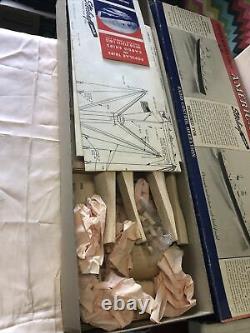 Vtg. Sterling Models American Scout C-2 Type Cargo Ship Wood Model Kit