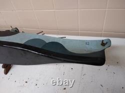 Vtg US Navy Missouri Flagship 1945 Battery Power 32 Wood Model Boat WW2 RC Toy