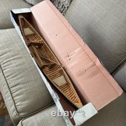 Vtg Wood Model Allagash River Canoe Maine River Guide Boat Replica