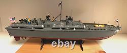 WW2 PT-109 COMMANDED BY LTJG. JOHN KENNEDY- Scale 164 PRO-BUILT WITH WOOD BASE