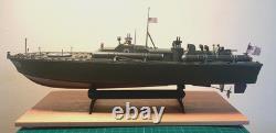 WW2 PT-109 COMMANDED BY LTJG. JOHN KENNEDY- Scale 164 PRO-BUILT WITH WOOD BASE