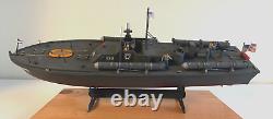 WW2 PT-109 COMMANDED BY LTJG. JOHN KENNEDY- Scale 164 PRO-BUILT WITH WOOD BASE