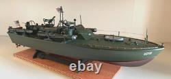 WW2 PT-109 COMMANDED BY LTJG. JOHN KENNEDY- Scale 172 PRO-BUILT WITH WOOD BASE