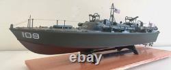 WW2 PT-109 COMMANDED BY LTJG. JOHN KENNEDY- Scale 172 PRO-BUILT WITH WOOD BASE