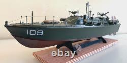 WW2 PT-109 COMMANDED BY LTJG. JOHN KENNEDY- Scale 172 PRO-BUILT WITH WOOD BASE