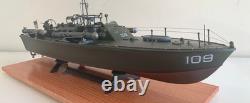 WW2 PT-109 COMMANDED BY LTJG. JOHN KENNEDY- Scale 172 PRO-BUILT WITH WOOD BASE