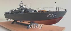 WW2 PT-109 COMMANDED BY LTJG. JOHN KENNEDY- Scale 172 PRO-BUILT WITH WOOD BASE