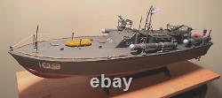 WW2 PT-109 COMMANDED BY LTJG. JOHN KENNEDY- Scale 172 PRO-BUILT WITH WOOD BASE