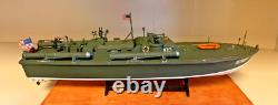 WW2 PT-109 COMMANDED BY LTJG. JOHN KENNEDY- Scale 172 PRO-BUILT WITH WOOD BASE