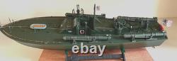 WW2 PT-109 COMMANDED BY LTJG. JOHN KENNEDY- Scale 172 PRO-BUILT WITH WOOD BASE