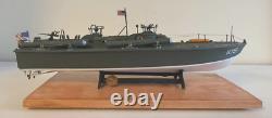 WW2 PT-109 COMMANDED BY LTJG. JOHN KENNEDY- Scale 172 PRO-BUILT WITH WOOD BASE