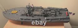 WW2 PT-109 COMMANDED BY LTJG. JOHN KENNEDY- Scale 172 PRO-BUILT WITH WOOD BASE