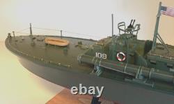 WW2 PT-109 COMMANDED BY LTJG. JOHN KENNEDY- Scale 172 PRO-BUILT WITH WOOD BASE