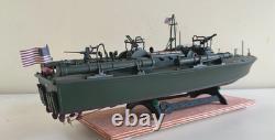 WW2 PT-109 COMMANDED BY LTJG. JOHN KENNEDY- Scale 172 PRO-BUILT WITH WOOD BASE