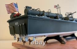WW2 PT-109 COMMANDED BY LTJG. JOHN KENNEDY- Scale 172 PRO-BUILT WITH WOOD BASE