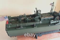 WW2 PT-109 COMMANDED BY LTJG. JOHN KENNEDY- Scale 172 PRO-BUILT WITH WOOD BASE