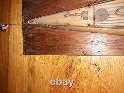 WWII Italian Prisoner of War Wood Model Submarine Italy Ship Boat POW Trench Art