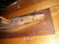 WWII Italian Prisoner of War Wood Model Submarine Italy Ship Boat POW Trench Art