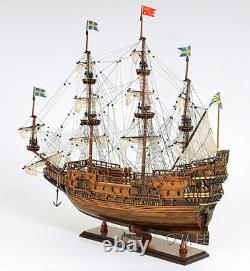 Wasa Swedish Navy Tall Ship 30 Wood Model Sailboat Assembled