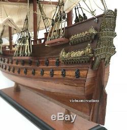 Wasa Wood Wooden Nautical Model Ship Boat 20L Vehicle Swedish Navy Display NEW