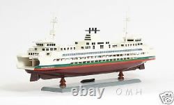 Washington State Car Passenger Ferry Boat 25 Scale Built Wooden Model Ship New