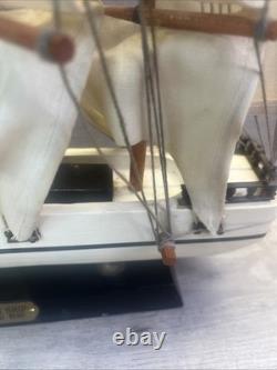 Whaling Clipper Ship 1846 Wooden Model Vintage Sail Boat Ship