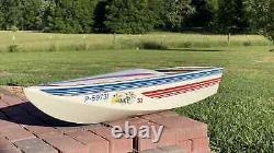 White Wood Model RC Boat Shell