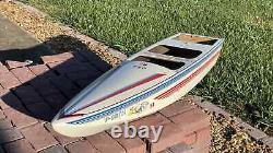 White Wood Model RC Boat Shell