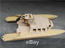 Wind Catamaran Rescue boat vector steering Wooden model ship kit RC model