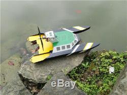 Wind Catamaran Rescue boat vector steering Wooden model ship kit RC model