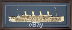 Wood Cutaway Model of RMS Titanic Made in the USA
