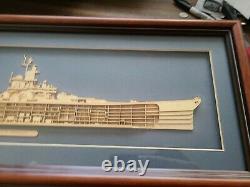 Wood Cutaway Model of USS Missouri (BB-63) Made in the USA